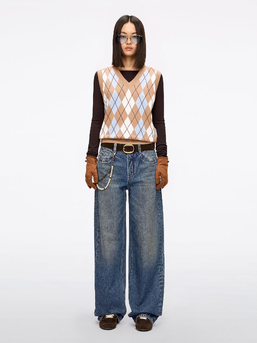 Miss Sixty PATCHWORK LOOSE-FIT DENIM JEANS DEEP BLUE