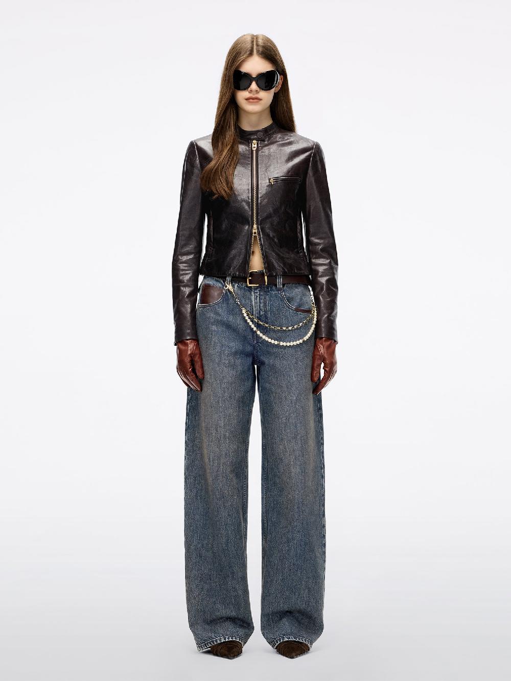 Miss Sixty PATCHWORK LOOSE-FIT DENIM JEANS DEEP BLUE