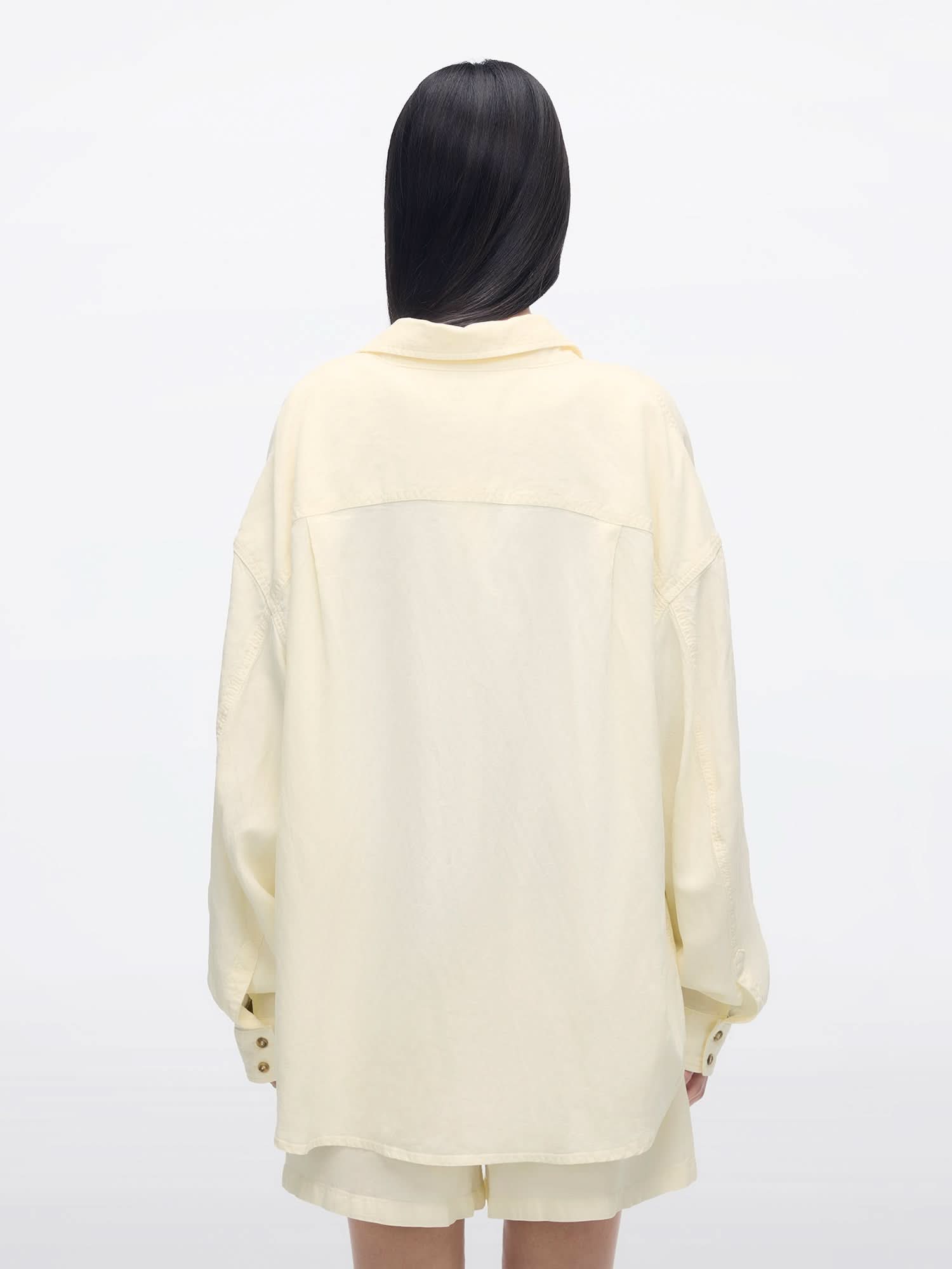 Miss Sixty SINGLE-BREASTED DENIM SHIRT LIGHT YELLOW