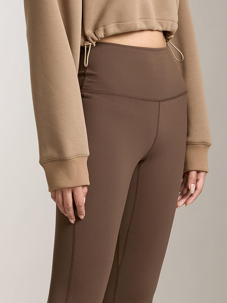 Miss Sixty SKINNY BUTT LIFTED CROPPED YOGA PANTS DARK COFFEE