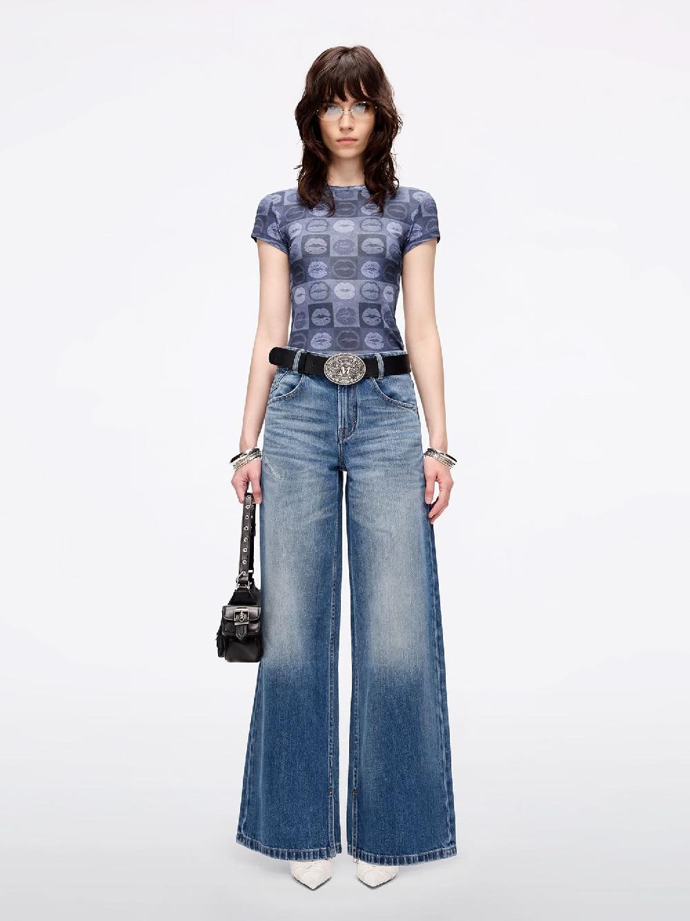 Miss Sixty SLIM-FIT LIP PRINT T-SHIRT MIDNIGHT BLUE