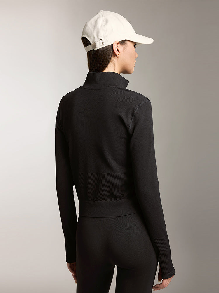 Miss Sixty STAND COLLAR SLIM FIT SPORTS JACKET BLACK