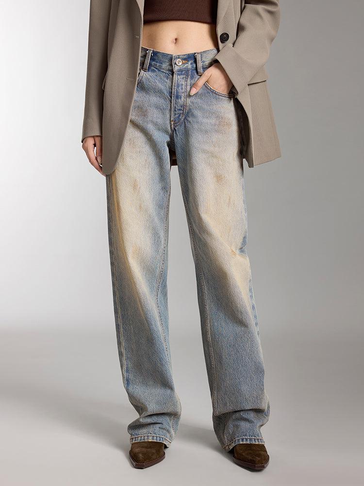 miss sixty STRAIGHT FIT WASTELAND STYLE JEANS LIGHT BLUE