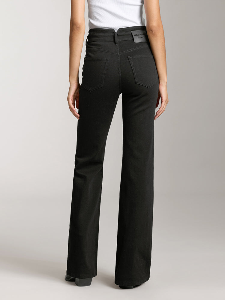 Miss Sixty V-SHAPED HIGH WAISTED FLARED JEANS BLACK