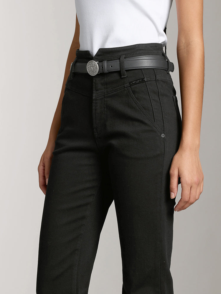 Miss Sixty V-SHAPED HIGH WAISTED FLARED JEANS BLACK