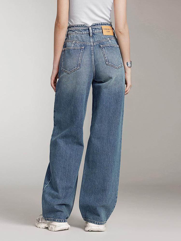 Miss Sixty VINTAGE V-SHAPED WAIST STRAIGHT FIT JEANS GREY BLUE