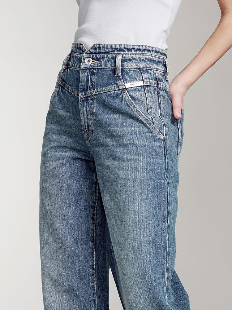 Miss Sixty VINTAGE V-SHAPED WAIST STRAIGHT FIT JEANS GREY BLUE