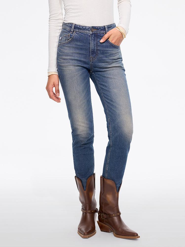 miss sixty VINTAGE WASHED SLIM-FIT JEANS-SSM MIDDLE BLUE