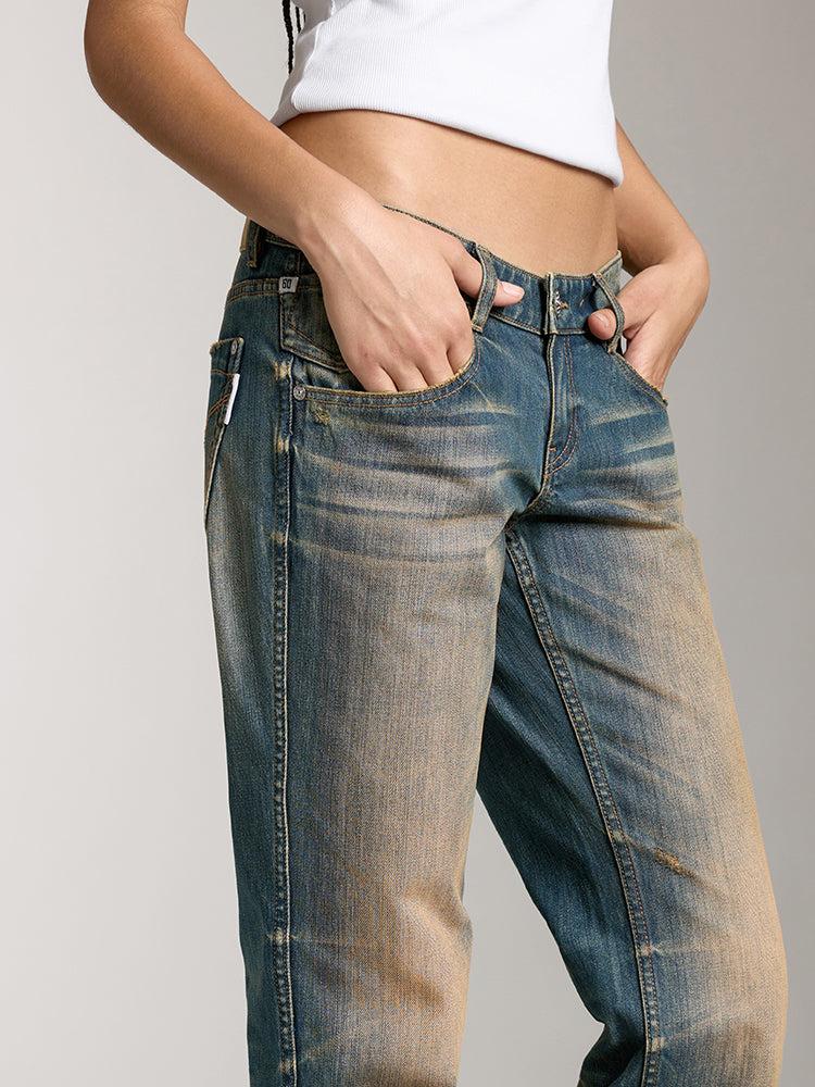 Miss Sixty WASTELAND STYLE DISTRESSED JEANS DARK BLUE