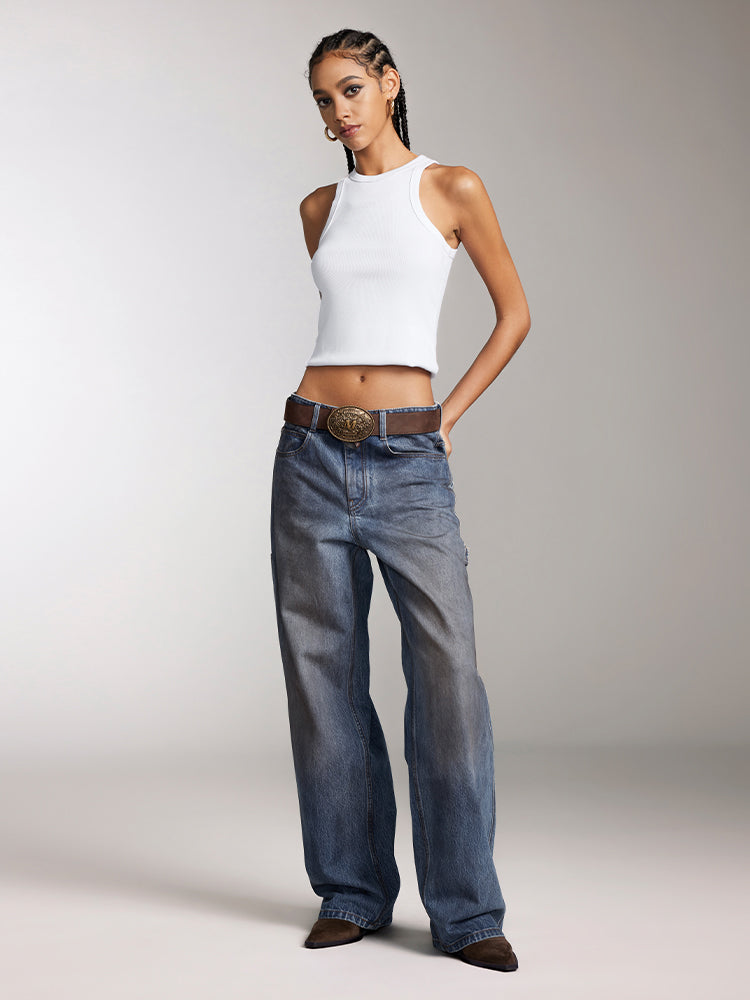 Miss Sixty WASTELAND STYLE DISTRESSED JEANS MIDDLE BLUE