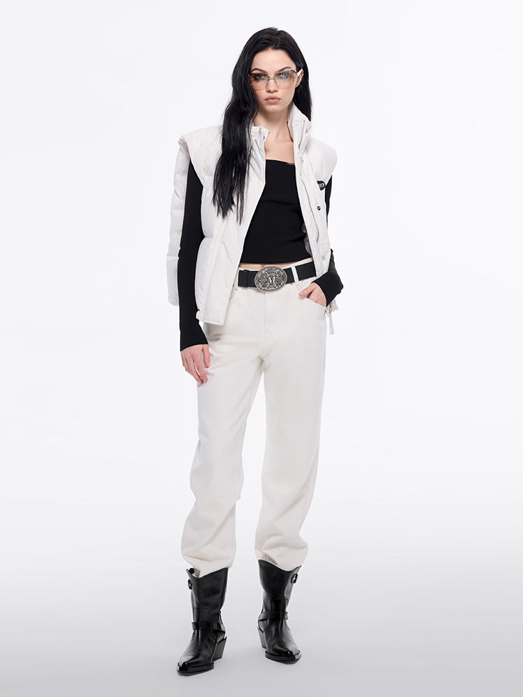 Miss Sixty WHITE LOW RISE CASHMERE-BLEND JEANS WHITE