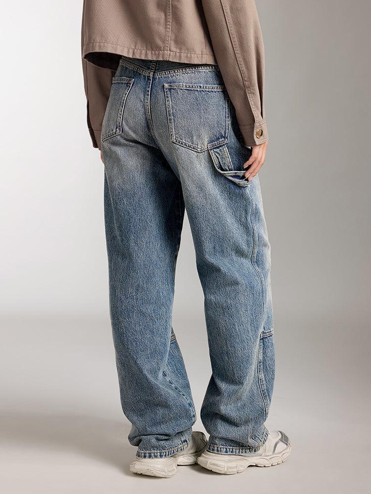Miss Sixty WIDE LEG JEANS WITH PATCH DESIGN GREY BLUE