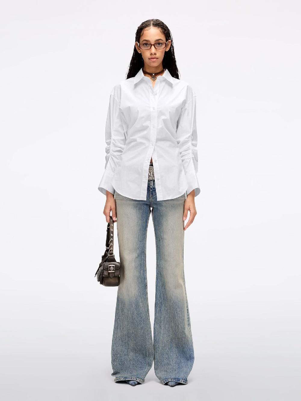 Miss Sixty WING-EMBELLISHED BEADED SHIRT BRIGHT WHITE