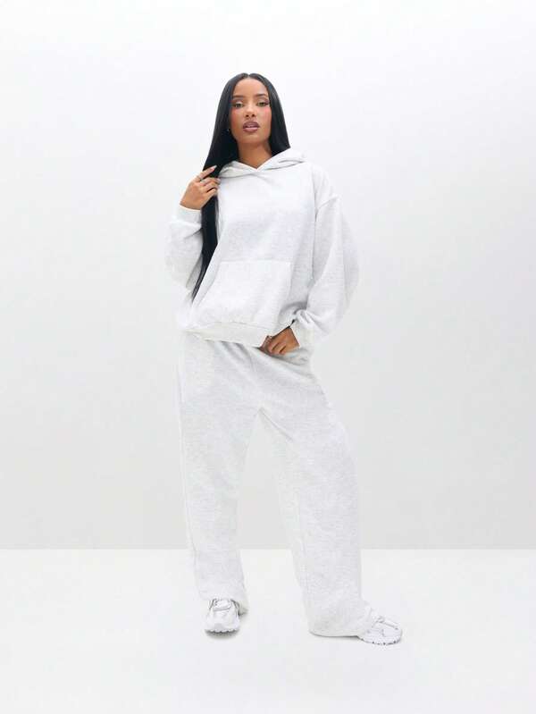 missguided BABYPHAT Oversized Hooded Sweatshirt With Rhinestone Details And Centre Pocket For Fall Winter Casual Loungewear