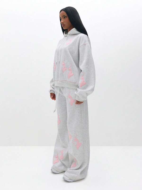 Missguided BABYPHAT Women's Cartoon Print Drop Shoulder Long Sleeve Drawstring Hoodie