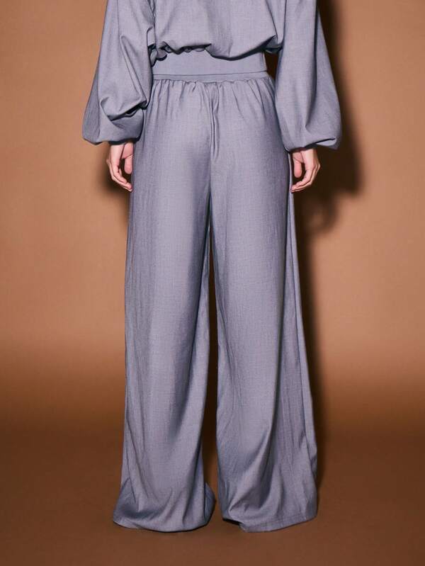 Missguided KIZN Tailored Wide Leg Joggers With Elastic Waistband And Drawstring Closure For Comfort