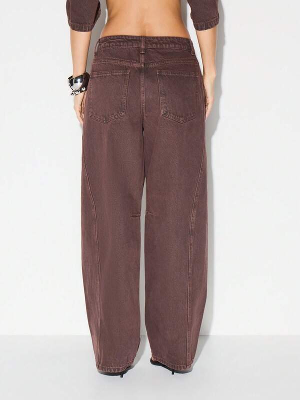 Missguided KIZN Wide Leg High Rise Vintage Wash Denim Jeans For Women - Relaxed Fit Casual Pants With Classic Five Pocket Design
