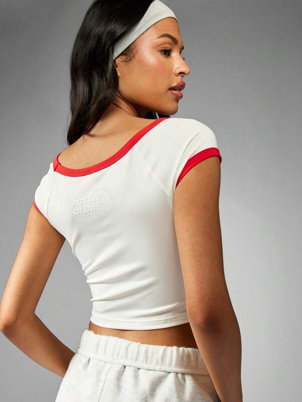missguided MISSGUIDED Active Sport Workout Baby Tee