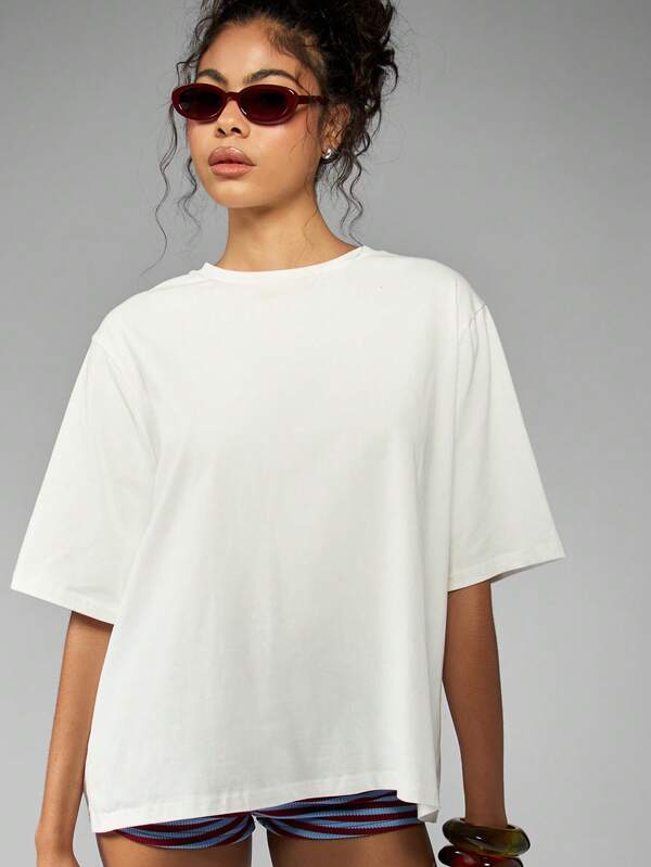 Missguided MISSGUIDED Amalfi Coast Italian Lemon Print Oversized Cotton Jersey T-Shirt