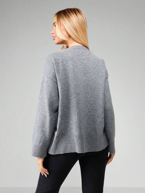 Missguided MISSGUIDED Asymmetric Button Cardigan With Scarf Detail