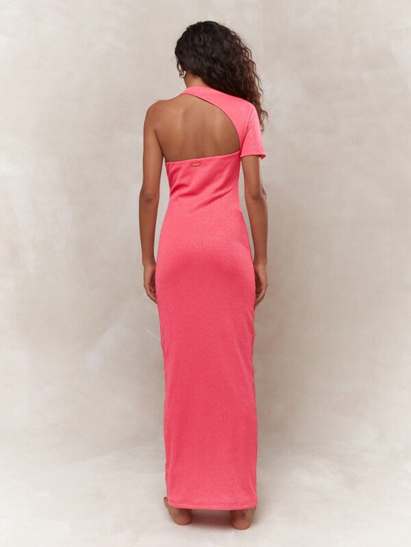 Missguided MISSGUIDED Asymmetric Cut-Out Neckline Bodycon Maxi Dress