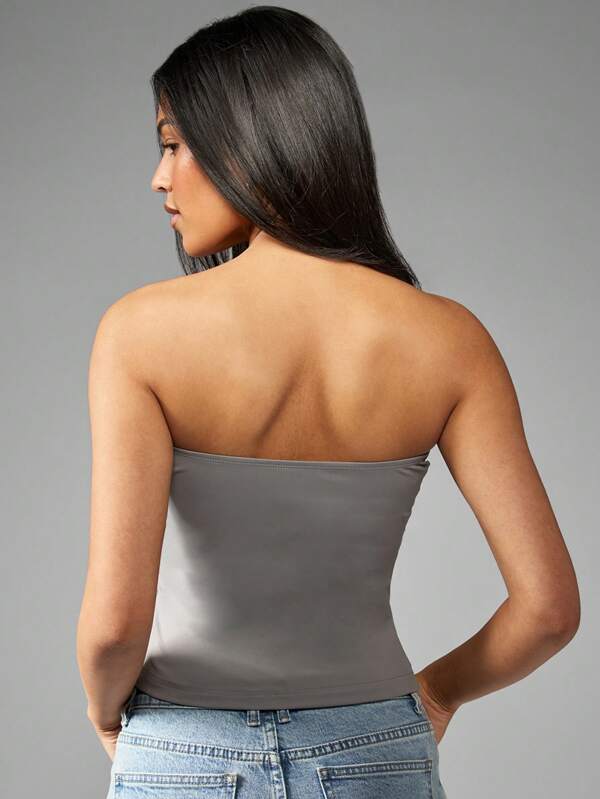 Missguided MISSGUIDED Athletic Double Layer Basic Crop Tank