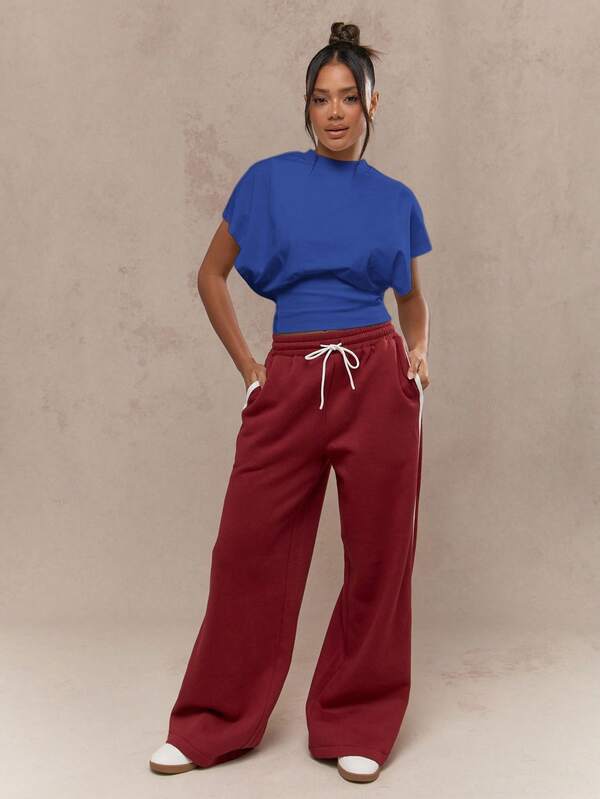 Missguided MISSGUIDED Balloon Sleeve Crop Top With Cinched Waist