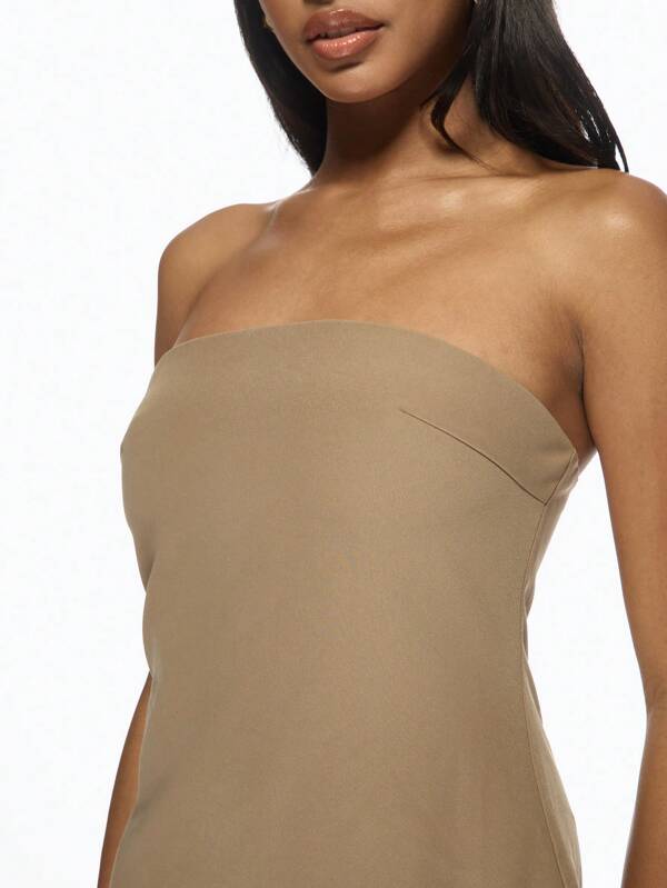 Missguided MISSGUIDED Bandeau Strapless Mini Dress With Side Bow Detail