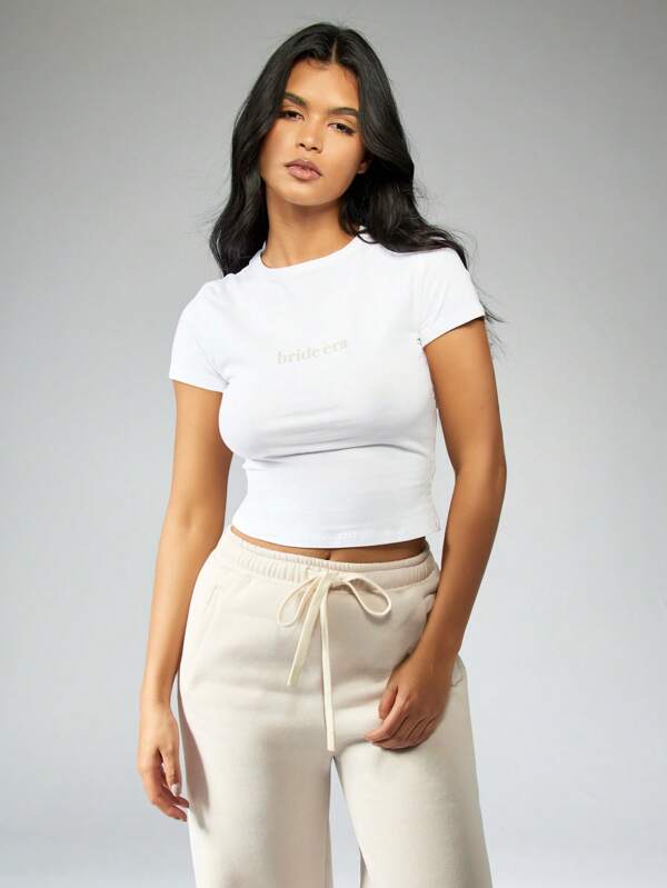 missguided MISSGUIDED Basic Cotton Short Sleeve Crew Neck T-Shirt
