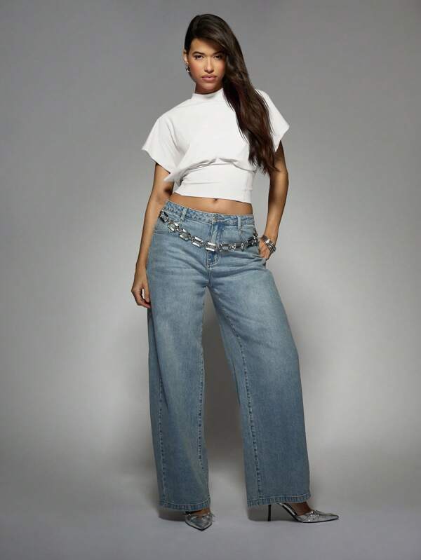 Missguided MISSGUIDED Basic Modern Short Sleeve Crop T-Shirt