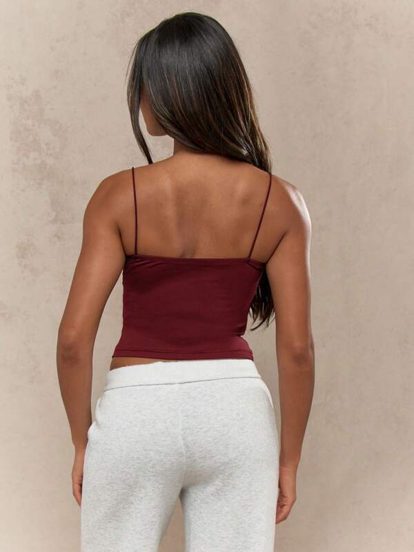 Missguided MISSGUIDED Basic Ribbed Form-Fitting Tank Top Camisole