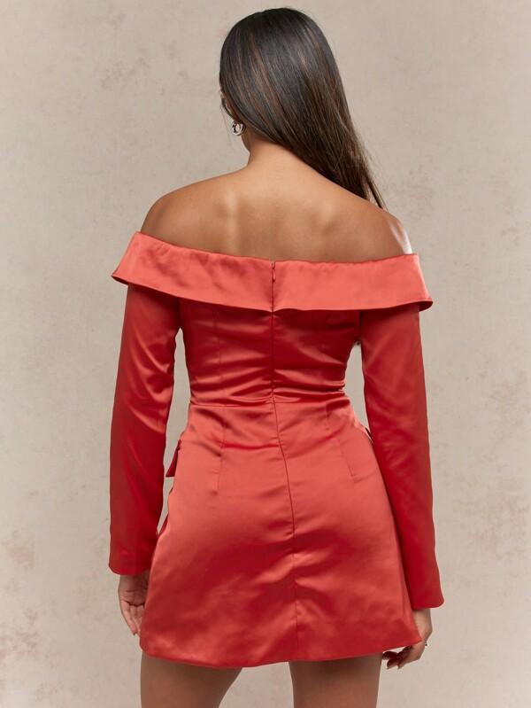 Missguided MISSGUIDED Blazer Mini Dress With Plunge Front And Pockets