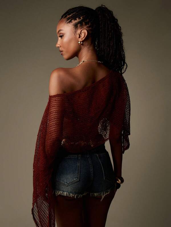 Missguided MISSGUIDED Bohemian Fishnet Long Sleeve Cover Up Top