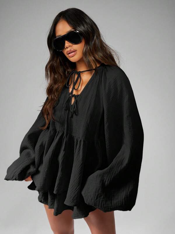 missguided MISSGUIDED Bohemian Tiered Cheesecloth Floaty Two-Piece Outfits