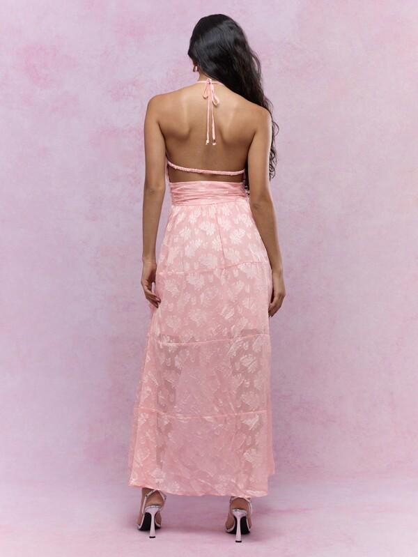 Missguided MISSGUIDED Boho Brocade Style Lace Maxi Long Dress