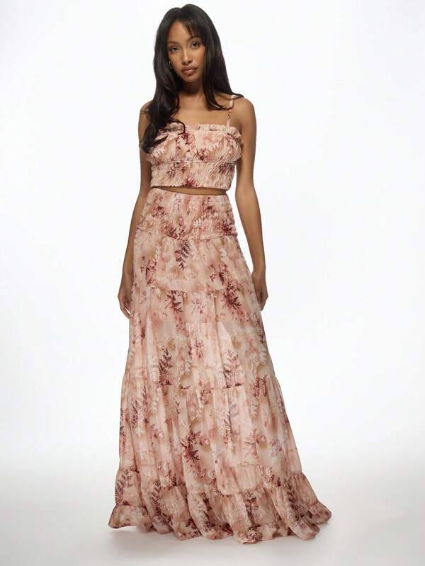 missguided MISSGUIDED Boho Chic Smocked Two Piece Outfit