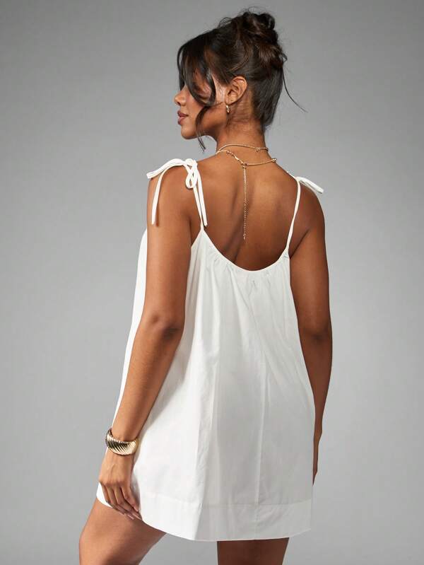 Missguided MISSGUIDED Boho Smock Cotton Shift Mini Sundress