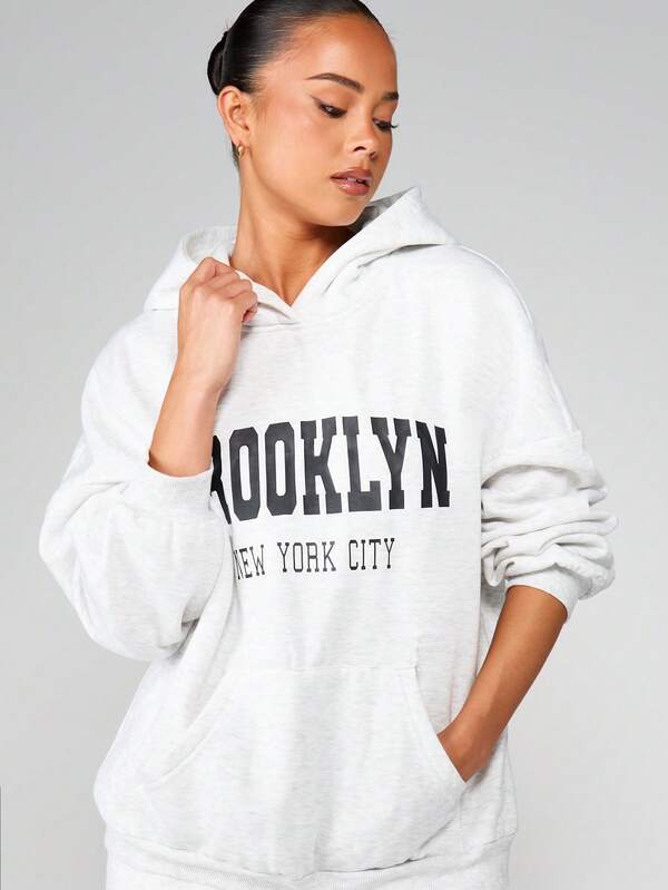 Missguided MISSGUIDED Brooklyn Hoodie With Drawstring