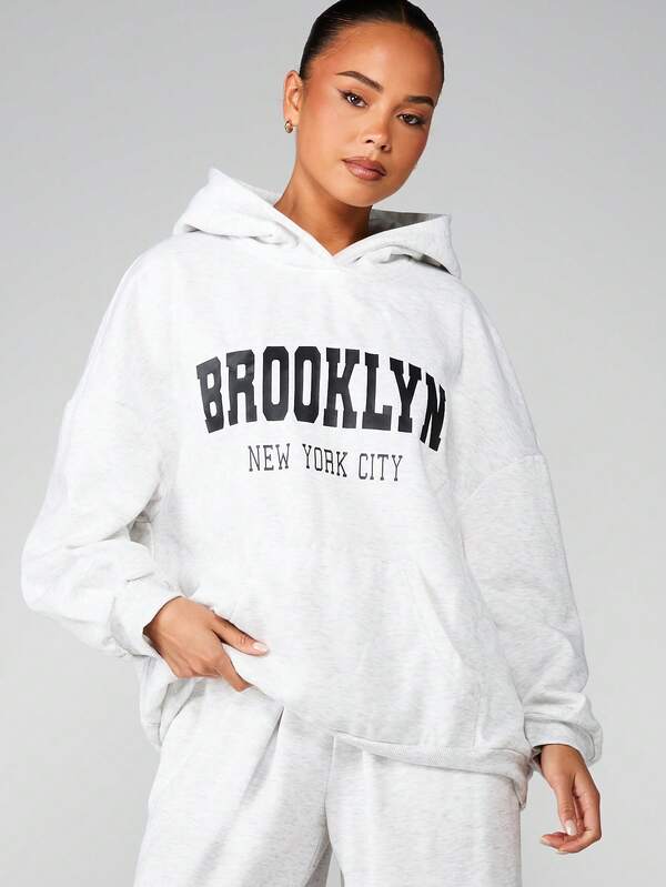 missguided MISSGUIDED Brooklyn Hoodie With Drawstring