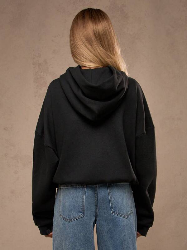 Missguided MISSGUIDED Brooklyn Varsity Letter Oversized Hoodie