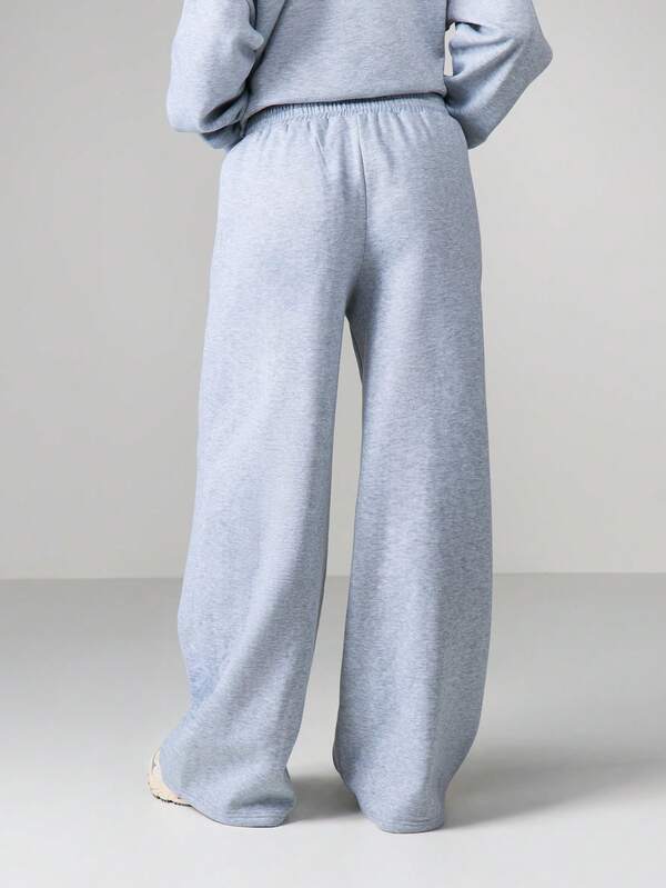 Missguided MISSGUIDED Button Detail Wide Leg Sweatpants