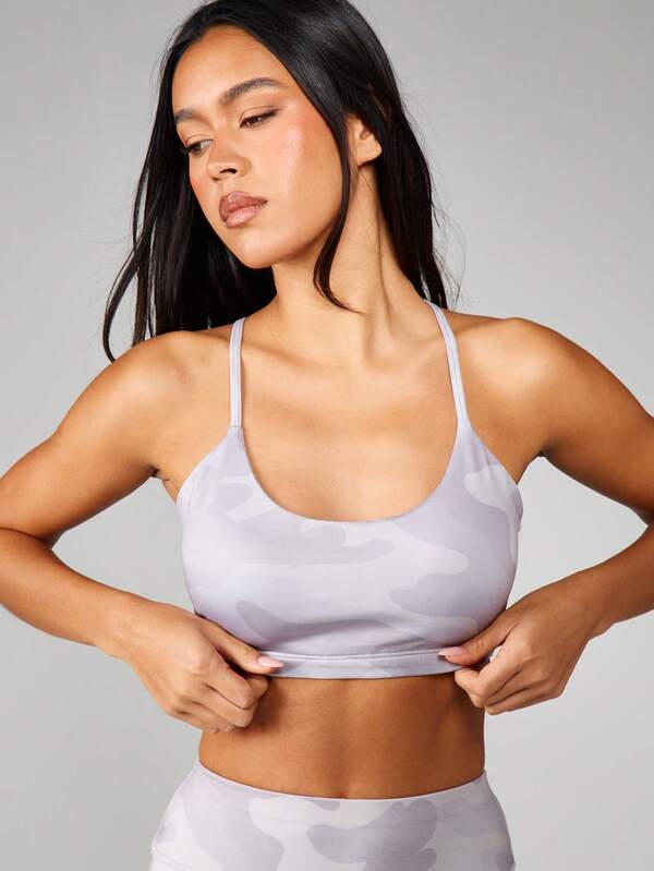 Missguided MISSGUIDED Camo Print Cross Back Sports Bra