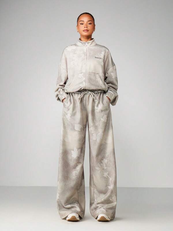 Missguided MISSGUIDED Camo Wide Leg Drawstring Pants