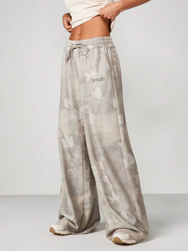 missguided MISSGUIDED Camo Wide Leg Drawstring Pants