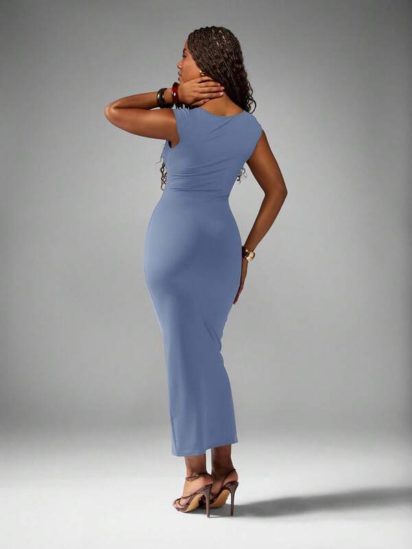 Missguided MISSGUIDED Cap Sleeve Midaxi Dress With Sweetheart Neckline