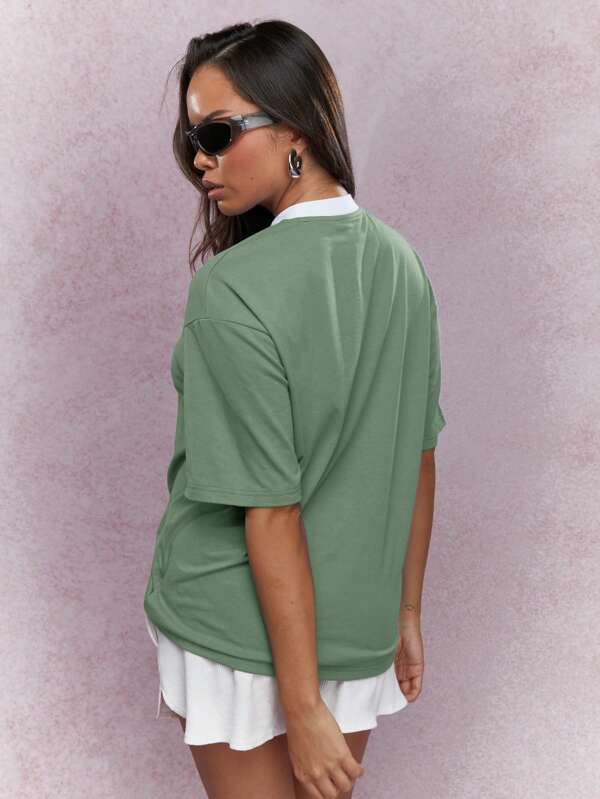Missguided MISSGUIDED Casual Oversized Logo T-Shirt