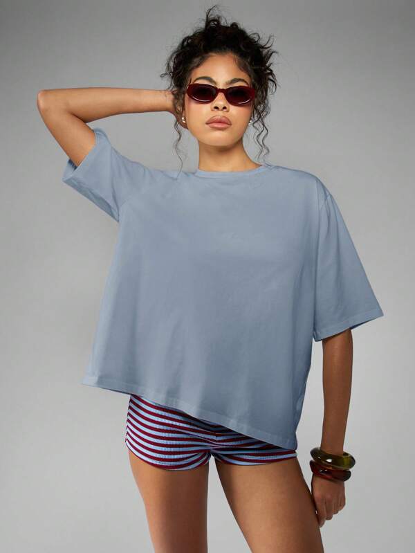 Missguided MISSGUIDED Casual Oversized Relaxed Women T-Shirts Feature Lemon Print