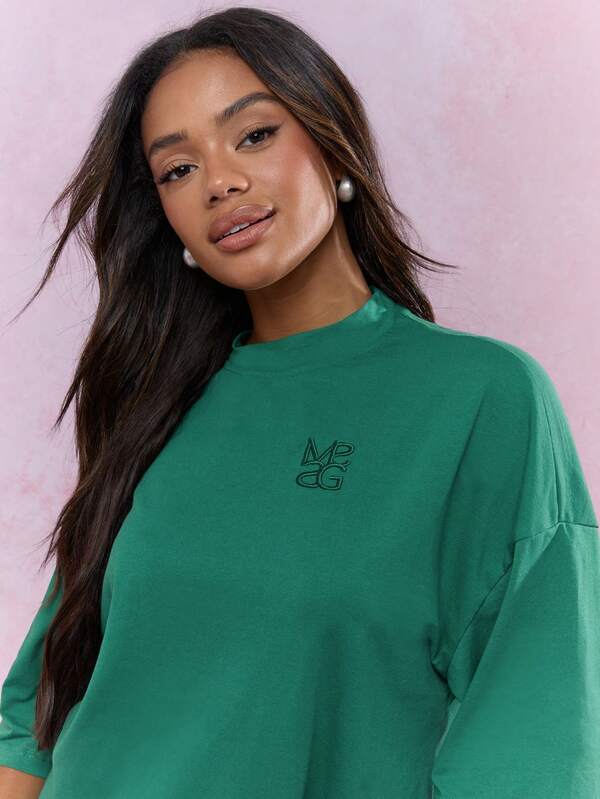 Missguided MISSGUIDED Casual Street Oversized Half Sleeve T-Shirt