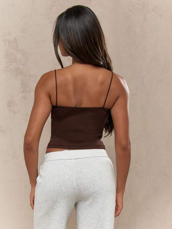 Missguided MISSGUIDED Chic Ribbed Bandeau Crop Tank Top