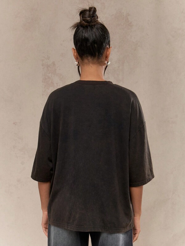 Missguided MISSGUIDED Chicago Oversized Varsity T-Shirt Unisex